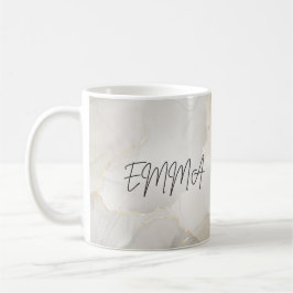 Taza De Café Mug. nombre de mármol personalizado