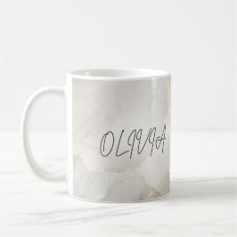 Taza De Café Mug. nombre de mármol personalizado