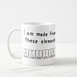 Taza De Café Mug. nombre de tabla periódica de Winston