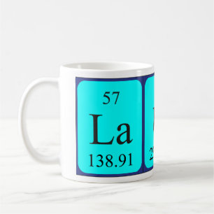 Taza De Café Mug. nombre de tabla periódica Laura