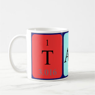 Taza De Café Mug. nombre de tabla periódica Tamra