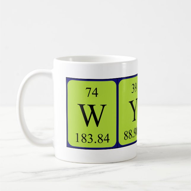 Taza De Café Mug. nombre de tabla periódica Wyatt (Izquierda)
