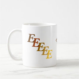 Taza De Café Mug - Nombre marrón con iniciales
