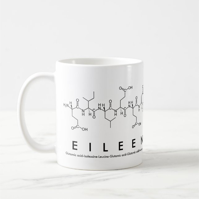 Taza De Café Mug nombre peptídico de Eileen (Izquierda)