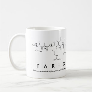 Taza De Café Mug nombre peptídico de Tariq