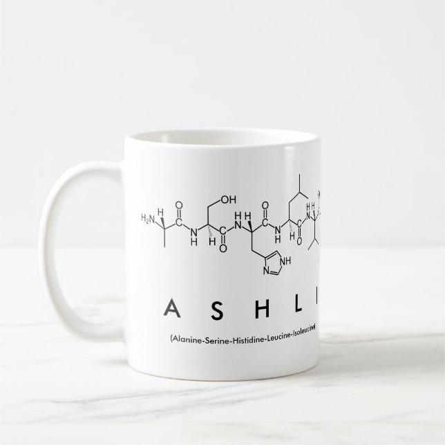Taza De Café Mug nombre péptido ashli (Izquierda)