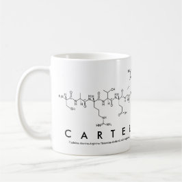 Taza De Café Mug nombre péptido Carter