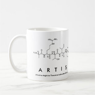 Taza De Café Mug nombre péptido de Artis