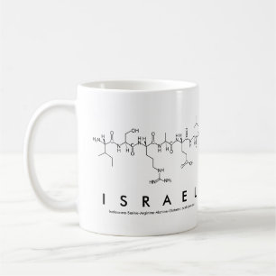 Taza De Café Mug nombre péptido de Israel