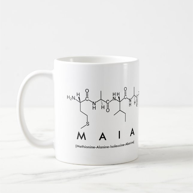 Taza De Café Mug nombre péptido de Maia (Izquierda)