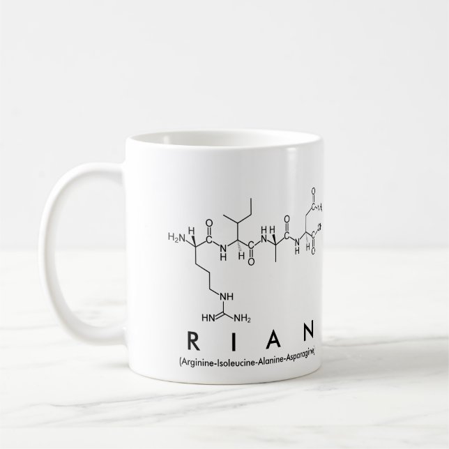 Taza De Café Mug nombre péptido de Rian (Izquierda)