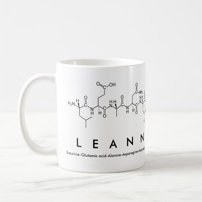 Taza De Café Mug nombre péptido leann (Izquierda)