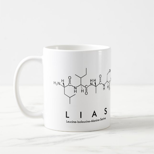 Taza De Café Mug nombre péptido lias (Izquierda)