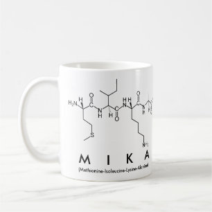 Taza De Café Mug nombre péptido Mika