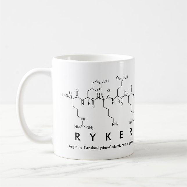 Taza De Café Mug nombre péptido Ryker (Izquierda)