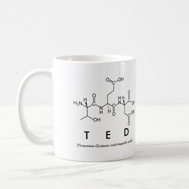 Taza De Café Mug nombre péptido Ted (Izquierda)