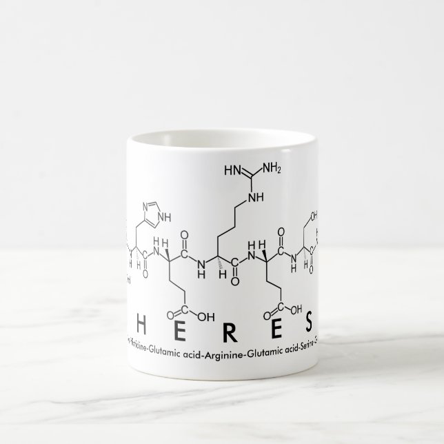 Taza De Café Mug nombre péptido terés (Centro)