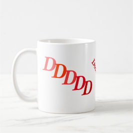 Taza De Café Mug - Nombre rojo e inicial