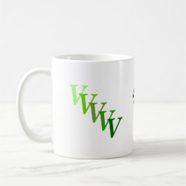 Taza De Café Mug - Nombre verde e iniciales