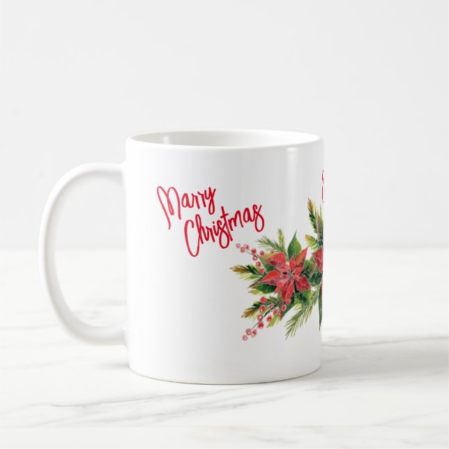 Taza De Café Mug nominativo de vacaciones de los navidades (Izquierda)
