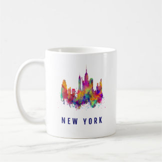 Taza De Café Mug. Nueva York| Nyc Skyline Print Coffee Cup