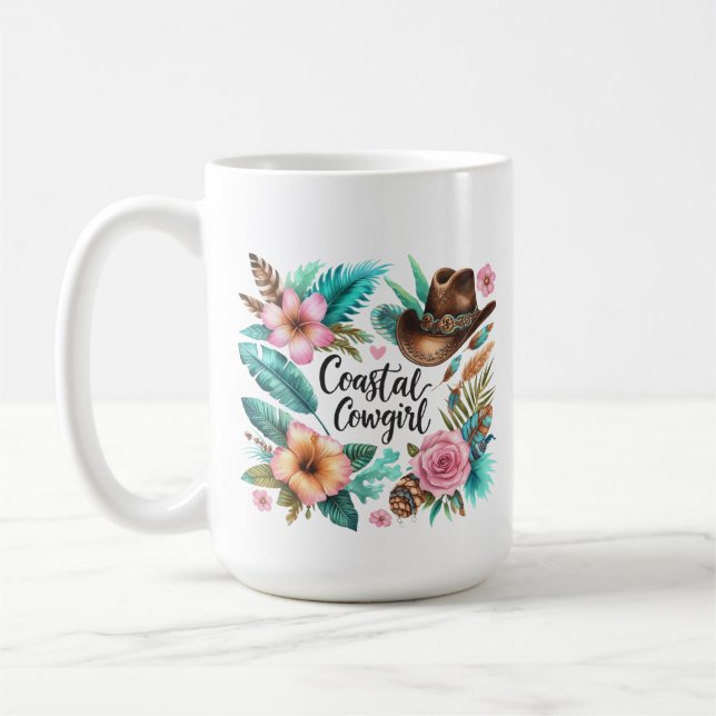 Taza De Café Mug Occidental Coastgirl Cowgirl (Izquierda)