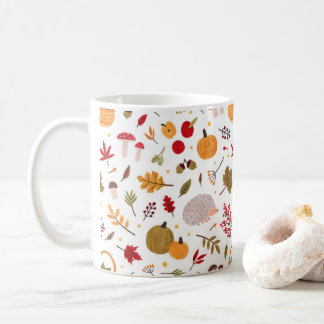 Taza De Café Mug otoño de caída de mano dibujada