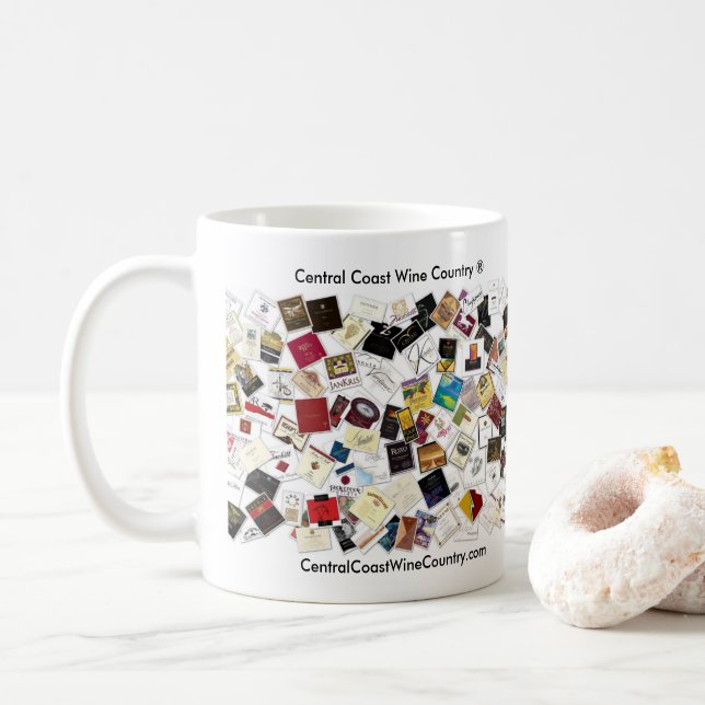 Taza De Café Mug - País vinícola de la costa central® (Con donut)