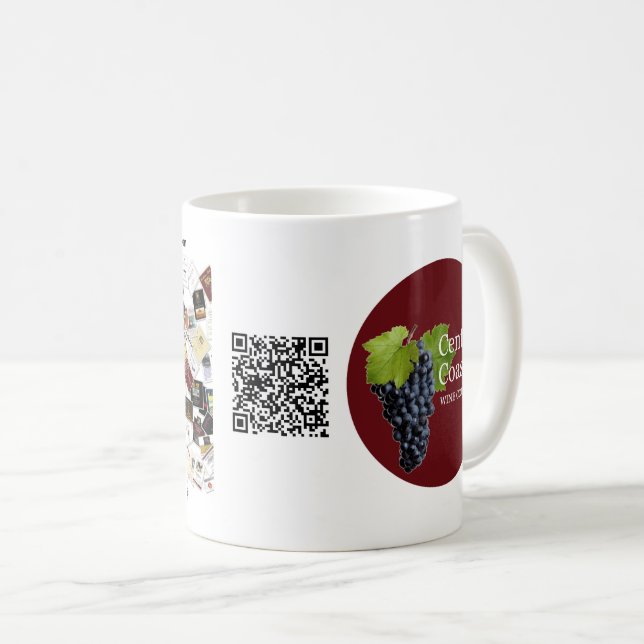 Taza De Café Mug - País vinícola de la costa central® (Anverso derecho)