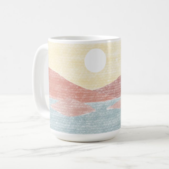 Taza De Café Mug paisajístico dibujado a mano (Anverso izquierdo)