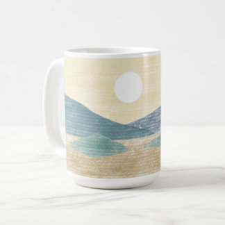 Taza De Café Mug paisajístico dibujado a mano