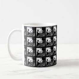 Taza De Café Mug, Pandas gigantes Arte pop, negro y blanco