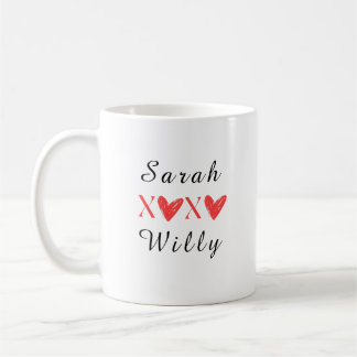 Taza De Café Mug Pareja XOXO Personalizada
