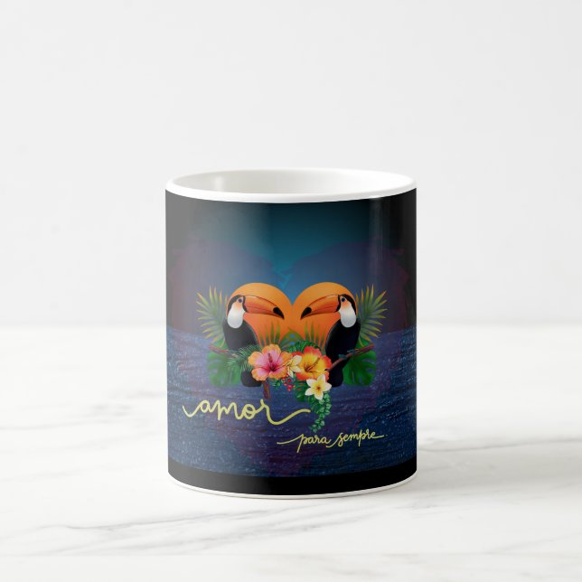 Taza De Café Mug - Parot Tropics Valentine (Centro)