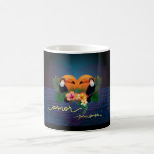Taza De Café Mug - Parot Tropics Valentine