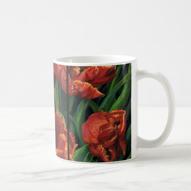 Taza De Café Mug "Parrot Tulips Triptych" (Derecha)