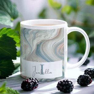 Taza De Café Mug Pastel Classic de Mármol personalizado