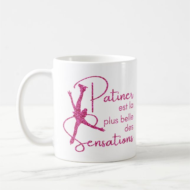 Taza De Café Mug patin à glace Rose brillant sensation (Izquierda)