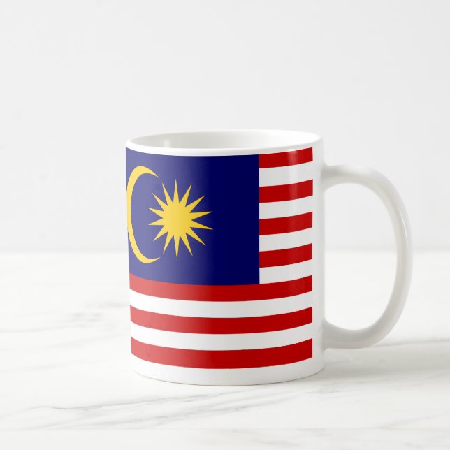 Taza De Café Mug patriótica de bandera malaya (Derecha)
