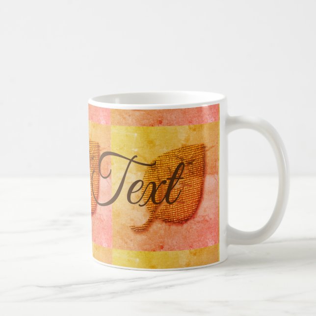 Taza De Café Mug Patterada con Parche Brillante Personalizado (Derecha)