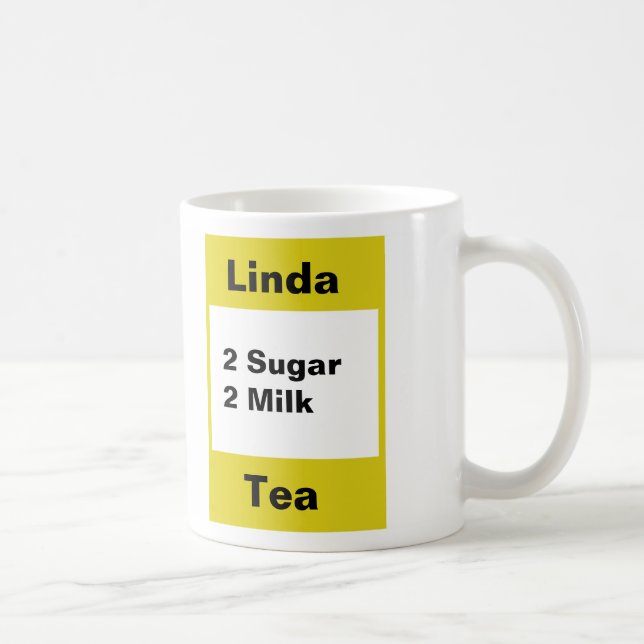 Taza De Café Mug personal - Amarillo (Derecha)