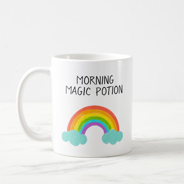 Taza De Café Mug personalizable con arcoiris puro (Izquierda)
