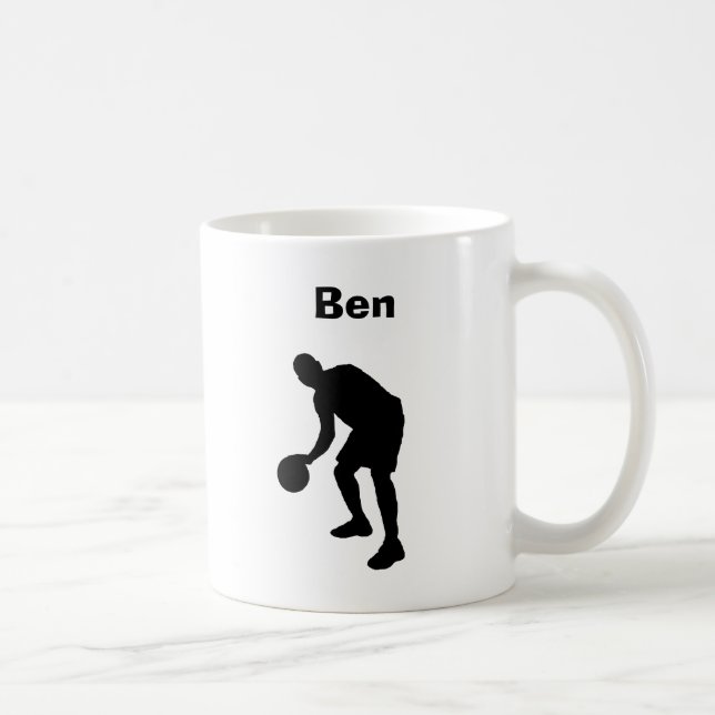 Taza De Café Mug personalizada de "Basketball" (Derecha)