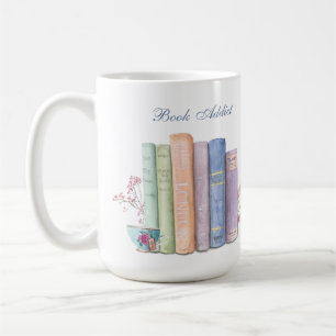 Taza De Café Mug personalizada de "Book Addict"