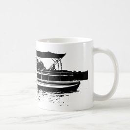Taza De Café Mug personalizada de bote de pontón blanco y negro