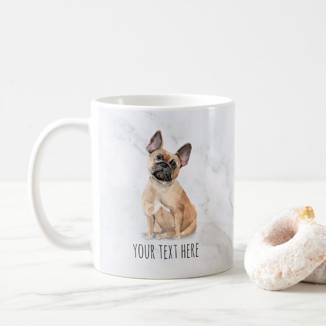 Taza De Café Mug personalizada de Bulldog francés (Con donut)