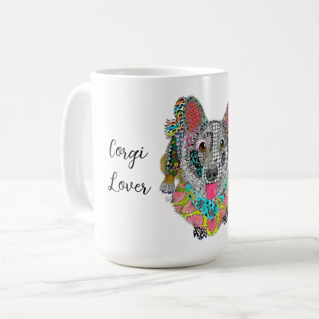Taza De Café Mug personalizada de Cardigan Welsh Corgi (Anverso izquierdo)