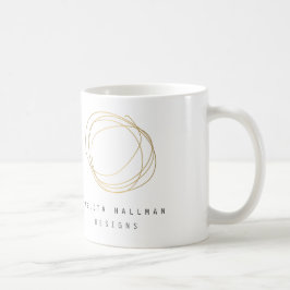 Taza De Café Mug Personalizada de diseño de oro Scribble