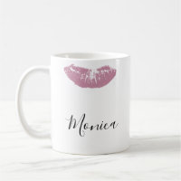 Mug personalizada de lápiz labial para los labios