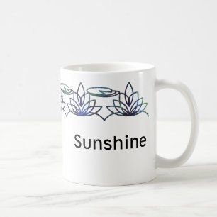 Taza De Café Mug personalizada de los lirios de agua modernos